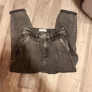 Women's Abercrombie the 80s Mom High Rise Vintage Black Jeans Size 27